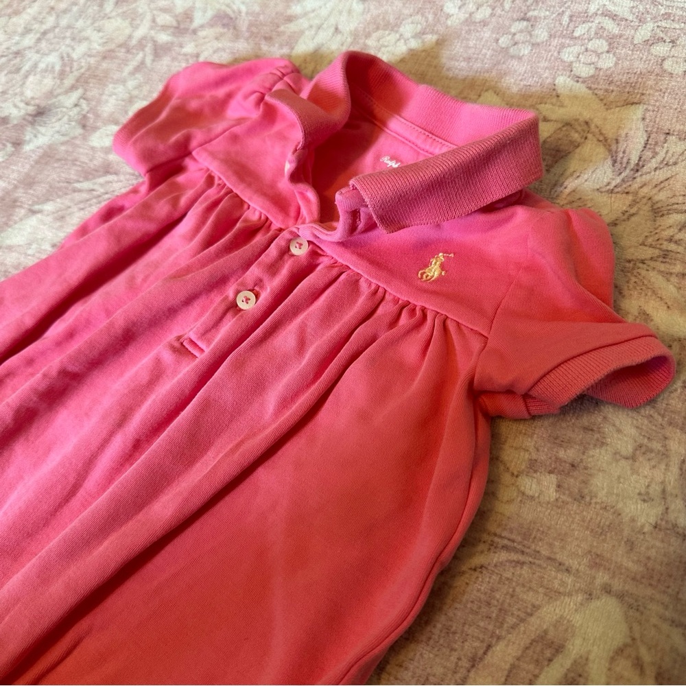 Ralph Lauren  Pink Polo Onesie